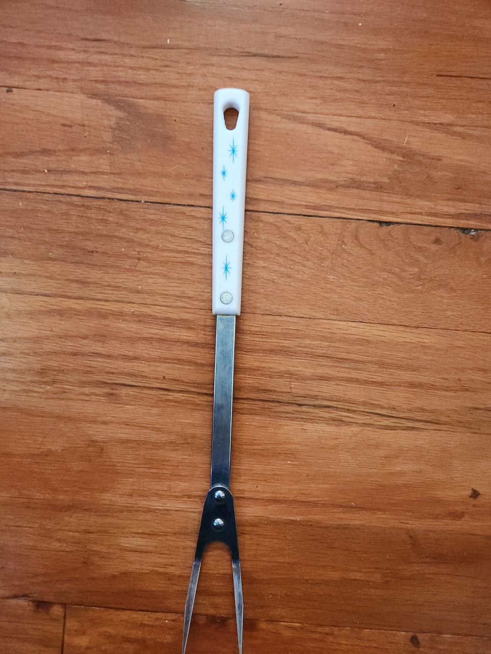 Atomic Star Vintage Two-Prong Serving Fork Stailnless Steel Usa